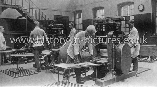 The Gold Rolling Room, The Royal Mint. c.1910
